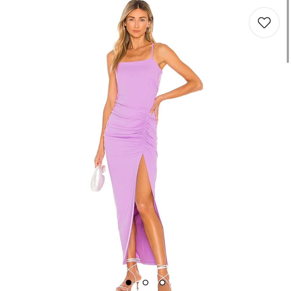 NWT Revolve Susana Monaco Ruched Slit Maxi Dress